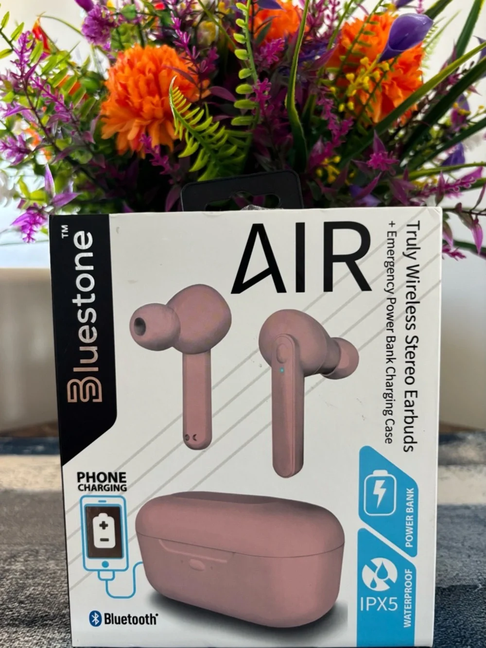 AIR True Wireless Earbuds in Pink with Charging Case